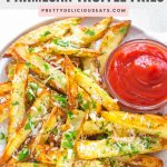 pinterest pin air fryer garlic truffle fries